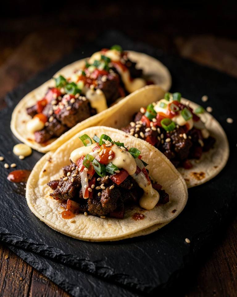 Korean BBQ Beef Tacos